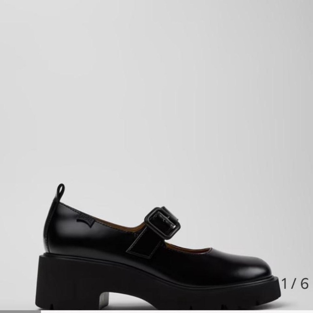 Camper Black Platform Mary Jane Shoes